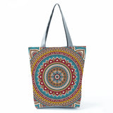 Floral Printed Women Shoulder Bag High Capacity Storage Shopping Bag