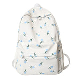 Floral Printing Backpack Waterproof Nylon Rucksack School Bags For Girls