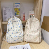 Floral Printing Backpack Waterproof Nylon Rucksack School Bags For Girls