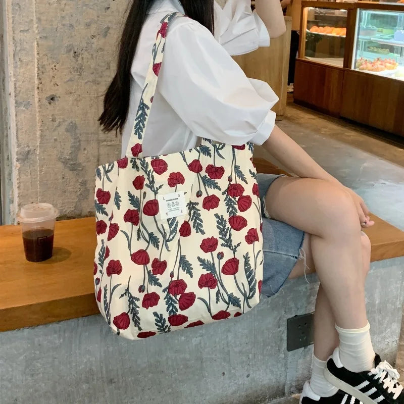 Colorful Floral Shoulder Bag Tote for Women