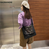 Floral Vintage Denim Shoulder Bags Women Jeans Handbag