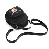 Floral Embroidery Abrasive Fabric Women Bag Female Messenger Totes