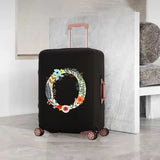 Flower Alphabet Luggage Cover Protective Dust-proof 18-32 Inch Luggage