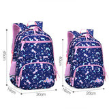 Flower Cartoon School Bag Girls Lightweight Backpack