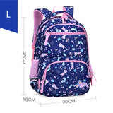 Flower Cartoon School Bag Girls Lightweight Backpack