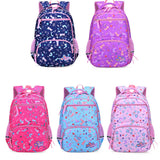 Flower Cartoon School Bag Girls Lightweight Backpack