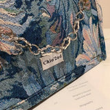 Flower Chain Ladies Tote Bag Pattern Large Capacity One Shoulder Messenger Bag