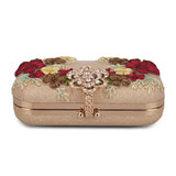 Flower Crystal Evening Clutch Bag Diamonds Chain Handbag