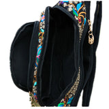 Flower Embroidered Ethnic Waist Bag for Women