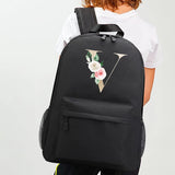 Flower Letter Print Backpack Travel Casual Backpacks Female Shoulder Bag