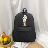 Flower Letter Print Backpack Travel Casual Backpacks Female Shoulder Bag