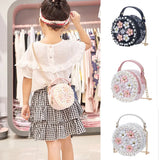 Flower Handbag Floral Shoulder Bags PU Leather Messenger Bag Girls Crossbody Bag