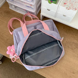 Flower Nylon Shoulder Bag Large Capacity Crossbody for Girls Women