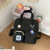 Flower Nylon Shoulder Bag Large Capacity Crossbody for Girls Women