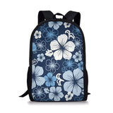 Flower Pattern Print School Bags Daily Travel Climbing Durable Backpack