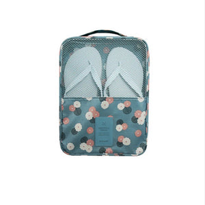 Flower Pattern Shoes Storage Bag Travel Slippers Organizer