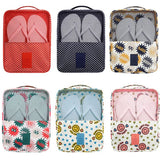Flower Pattern Shoes Storage Bag Travel Slippers Organizer