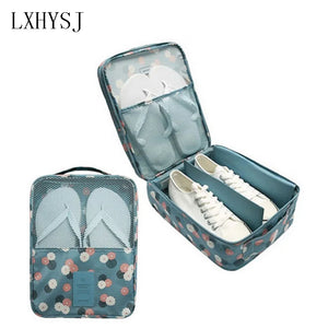 Flower Pattern Shoes Storage Bag Travel Slippers Organizer