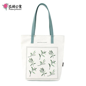 Canvas Shoulder Bag 13 inch Laptop Woke Bag Large Capacity Girls Tote Bags