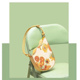 Flower Printing Women's Shoulder Bag Gothic Handbags Mini Lipstick