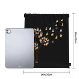 Flower Pug Dog Dandelion Drawstring Bags Gym Bag School