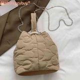 Flower Quilted Shoulder Bag Chain Women Messenger Bag Casual Lightweight