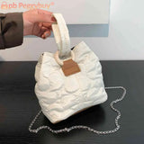 Flower Quilted Shoulder Bag Chain Women Messenger Bag Casual Lightweight