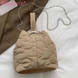 Flower Quilted Women Messenger Bag Casual Chain Crossbody Bag