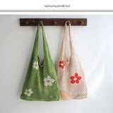 Flower Reusable Shopping Bags Portable Net Bag Fruit Vegetable Storage