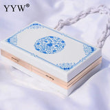 Acrylic Flower Clutch Purse Party Handbag with Chain