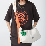 Flower Shoulder Bags for Women High Nylon Hobos Purse Sling Travel