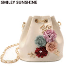 Small Crossbody Bag for Women Ladies Bucket Chain Messenger Bag