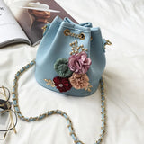 Small Crossbody Bag for Women Ladies Bucket Chain Messenger Bag