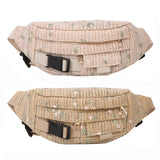 Woven Flower Waist Bag Women Summer Crossbody Chest Fanny Pack Banana Hip Purse