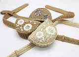 Flower Straw Waist Pack Men Women Can Be Fitted With Mobile Phone Keys Purse