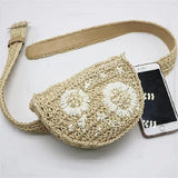 Flower Straw Waist Pack Men Women Can Be Fitted With Mobile Phone Keys Purse