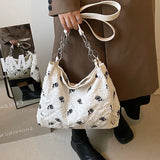 Flower Women Soft Cotton Cloth Handbag