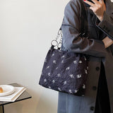 Flower Women Soft Cotton Cloth Handbag