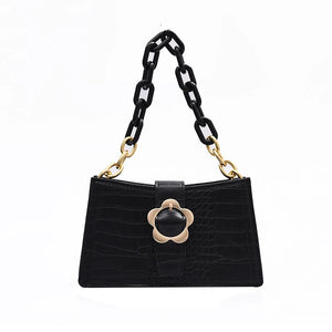 Flower Women Small Shoulder Bag Retro PU Leather Girls Hand Bags