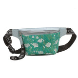 Flower Pattern Waist Bags Leather Fanny Pack Female Belt Bag