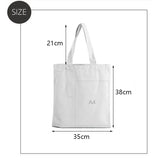 Flowers Alphabet A-Z Women Shopping Tote Bags Canvas Large Capacity