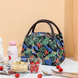 Flowers Thermal Lunch Bags for Women Kids Cooler Ice Pack Work Picnic