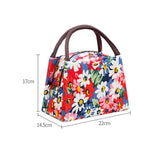Flowers Thermal Lunch Bags for Women Kids Cooler Ice Pack Work Picnic
