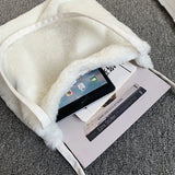 Plush Shoulder Bag Large Capacity Soft Grocery Totes Reusable Shopper