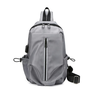 Fluorescent Strip Men's Chest Bag Oxford Business Messenger Shoulder Bag