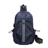Fluorescent Strip Men's Chest Bag Oxford Business Messenger Shoulder Bag