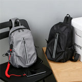 Fluorescent Strip Men's Chest Bag Oxford Business Messenger Shoulder Bag