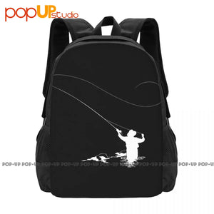 Fly Fishing Mens Fish Rod Hook Worm Bait Boat Pond River Backpack Large Capacity
