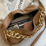 Fold Shoulder Bag for Women Party Clutch Evening Bag Purses Chain Crossbody
