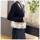 Fold Shoulder Bag for Women Party Clutch Evening Bag Purses Chain Crossbody
